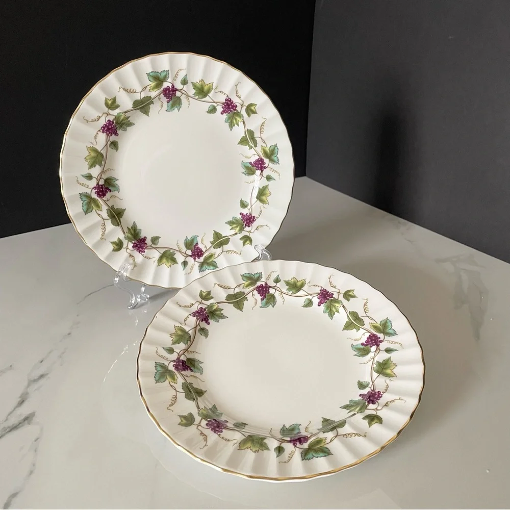 SET of 2 Salad Plates - Bacchanal by Royal Worcester